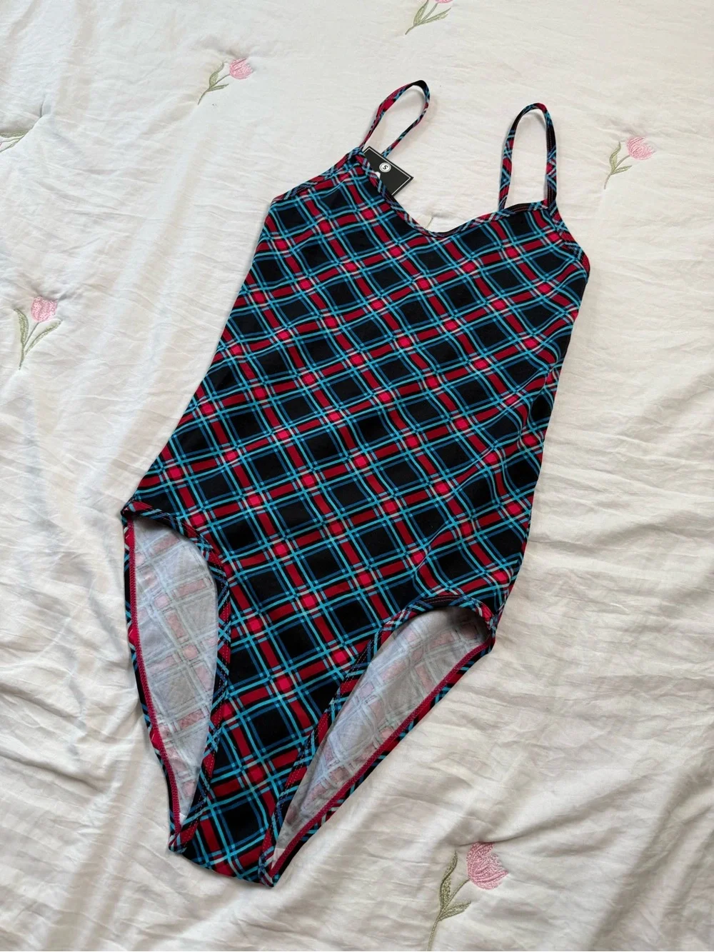 Preppy Plaid Print New ethika Bodysuit Fitted Tank Top